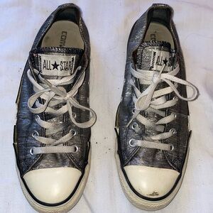 Converse All Stars, metallic silver, size 10w/8m
